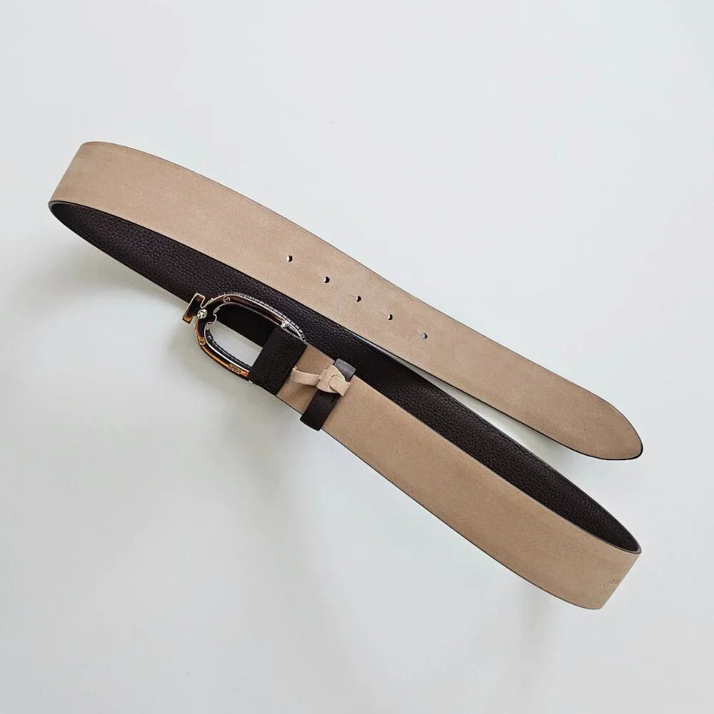 Tod’s Brown Leather Belt – Gold Hardware – Size 90 (US 34–36) - Picture 4 of 15